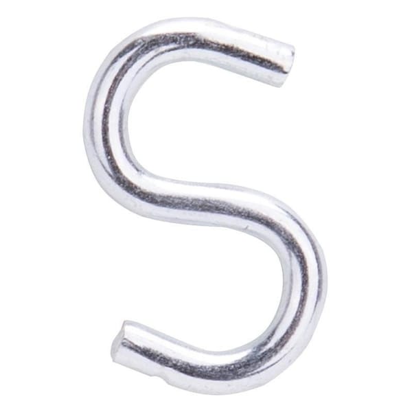 Prosource SHook, 20 lb Working Load, 0.118 in Dia Wire, Steel, Zinc